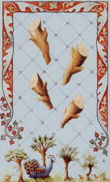 Tarotkaart 'Vier van Staven'
