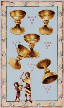 Tarotkaart 'Vijf van Kelken'