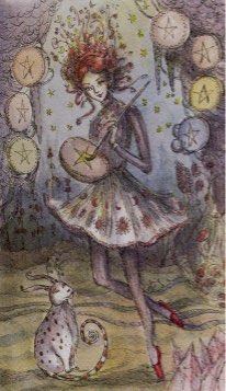 Tarotkaart 'Acht van Pentagrammen'