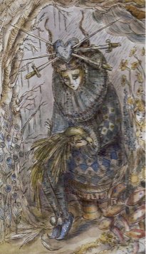 Tarotkaart 'Drie van Zwaarden'