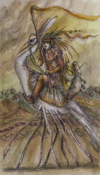 Tarotkaart 'Ridder van Staven'