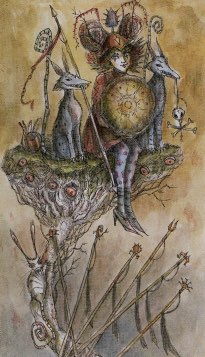 Tarotkaart 'Zeven van Staven'