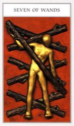 Tarotkaart 'Zeven van Staven'