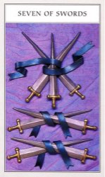 Tarotkaart 'Zeven van Zwaarden'