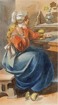 Tarotkaart 'Drie van Kelken'
