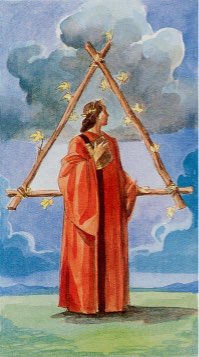 Tarotkaart 'Drie van Staven'