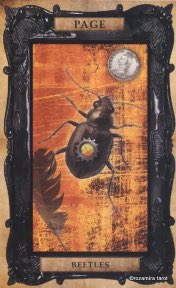 Tarotkaart 'Schildknaap van Pentagrammen'