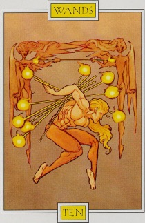 Tarotkaart 'Tien van Staven'