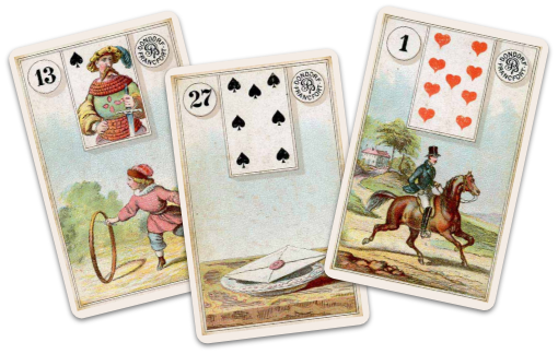Lenormand drie kaarten legging