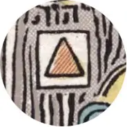 Closeup van het symbool Driehoek in de tarotkaart 