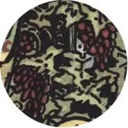 Closeup van het symbool Druiven in de tarotkaart 