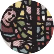 Closeup van het symbool Glas in lood in de tarotkaart 