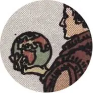 Closeup van het symbool Globe in de tarotkaart 