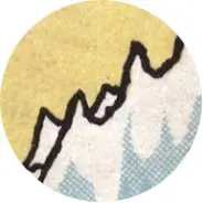 Closeup van het symbool Ijs in de tarotkaart 
