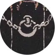 Closeup van het symbool Ketens in de tarotkaart 