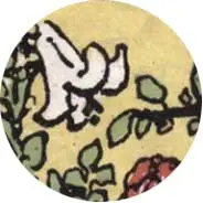 Closeup van het symbool Lelie in de tarotkaart 