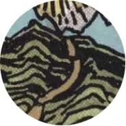 Closeup van het symbool Pad in de tarotkaart 