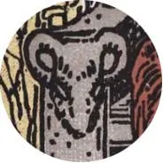 Closeup van het symbool Ram in de tarotkaart 