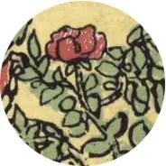 Closeup van het symbool Roos in de tarotkaart 